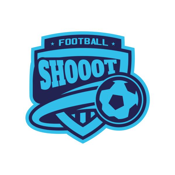 Shoot Football logo template Miniatura