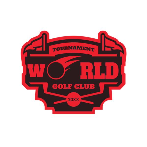 World Tournament Golf club logo template Miniatura