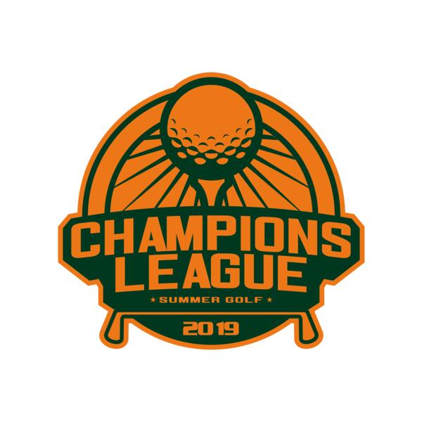 Champions League Summer Golf logo template Miniatura