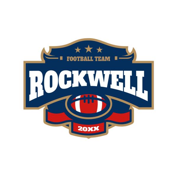 Rockwell Football team logo template Miniatura