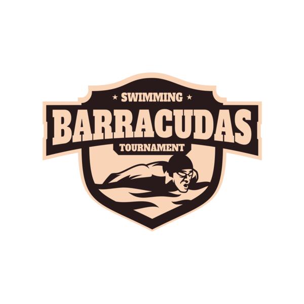 Barracudas Swimming Tournament logo template Miniatura