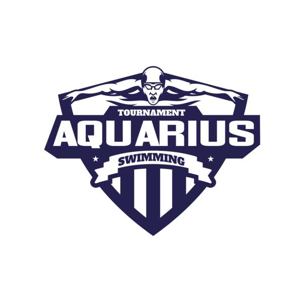 Aquarius Swimming Tournament logo template Miniatura