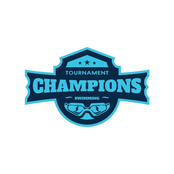 Champions Tournament Swimming logo template Miniatura