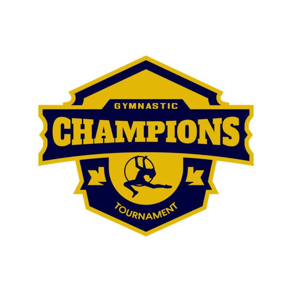 Champions Gymnastic Tournament logo template Miniatura