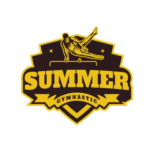 Summer Gymnastic logo template Miniatura